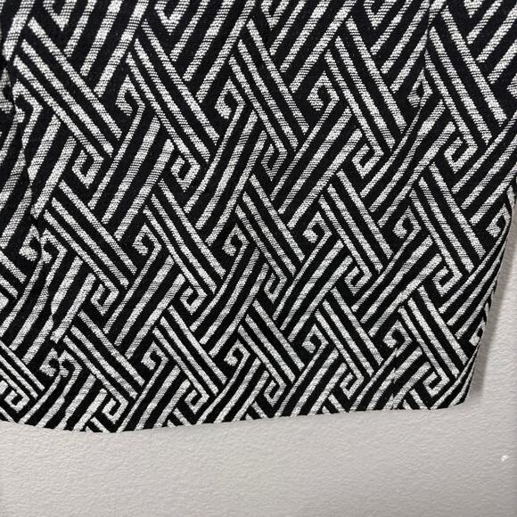 4. Collective 4 Chelsea Tweed Sheath Dress Ivory Black Geometric Sleeveless - Picture 6 of 9
